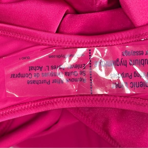 L’AGENCE Remi Shimmer One-PieceSwimsuit Fuchsia Pink - Picture 9 of 9